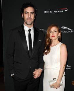 Sacha Baron Cohen and Isla Fisher at the BAFTA Los Angeles Britannia Awards.