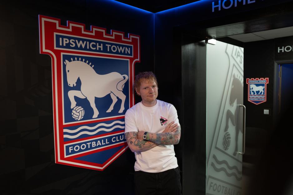 Ed Sheeran at Portman Road, Ipswich.