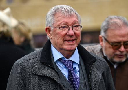 Sir Alex Ferguson at the Cheltenham Racing Festival.