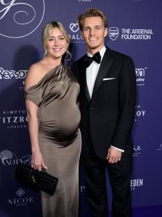 Helene Spilling and Martin Ãdegaard at the 2024 Global Gift Gala London.
