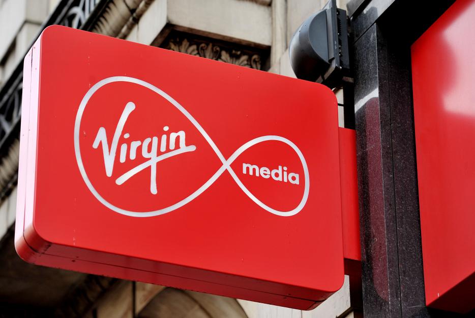 Virgin Media shop sign.