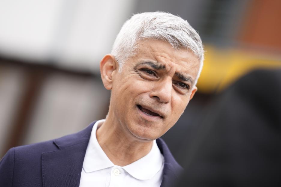 Portrait of Sadiq Khan, Mayor of London.