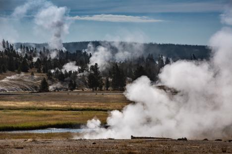 Steam vents in Yellowstone National Park.