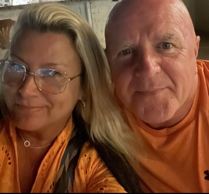 Tricia Penrose and a man.