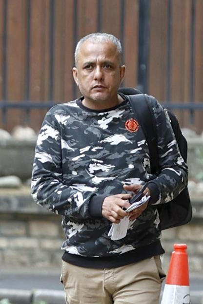 Mohammed Momin arriving at Oxford Magistrates Court.