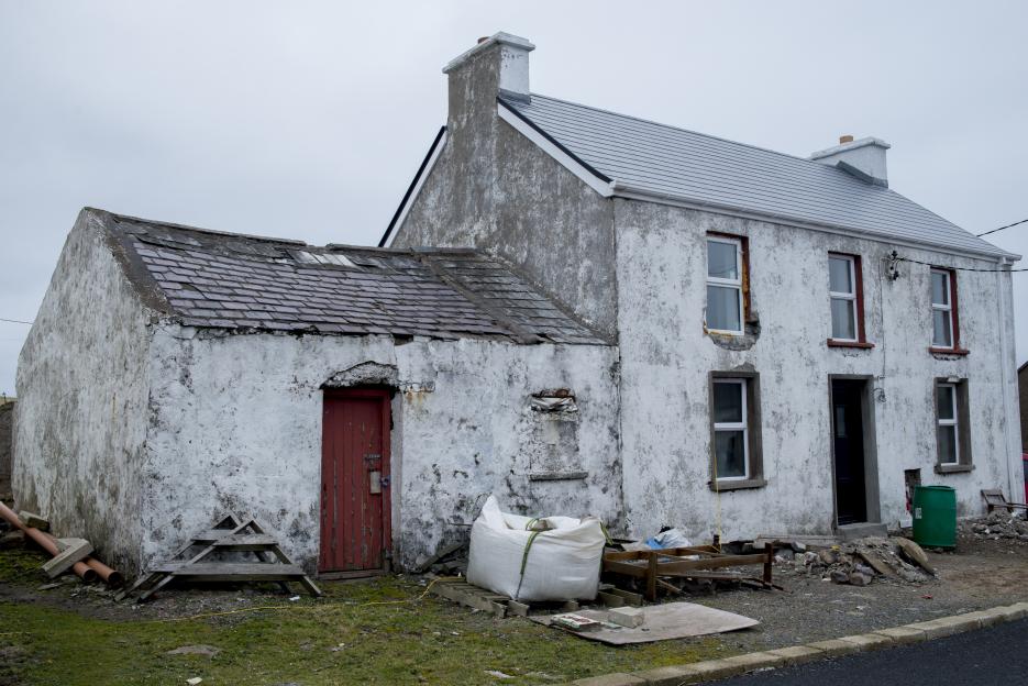 Ruined house on Tory Island, Ireland.