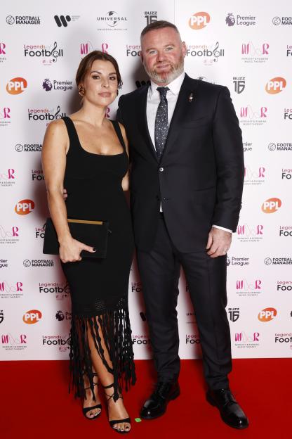 Coleen and Wayne Rooney at the Nordoff Robbins Legends of Football event.