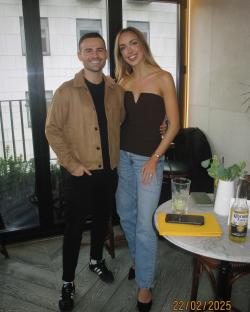 Michael Auger and Nicole Turner posing for a photo.