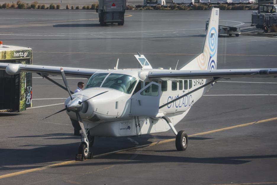 Cycladic Air Cessna 208B Grand Caravan at Heraklion Airport.
