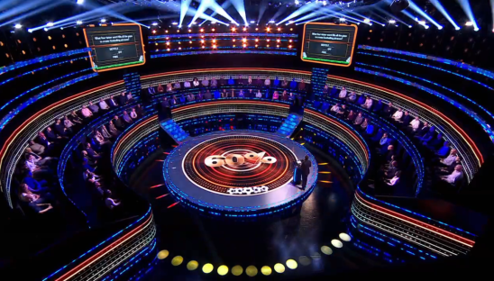 Screenshot of the 60% game show set.