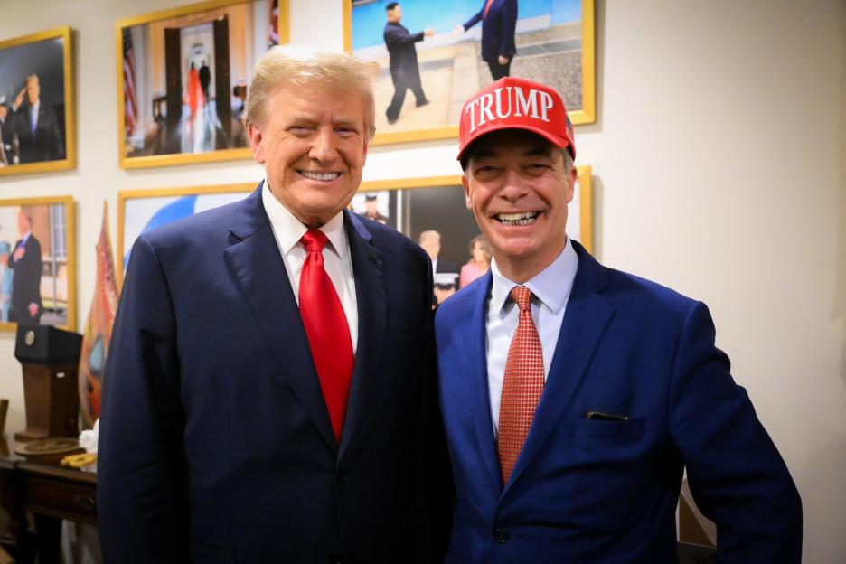 Photo of Donald Trump and Nigel Farage.