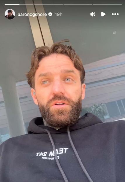 Aaron Chalmers video message about his son's health.