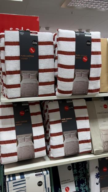 M&S pure cotton bedsets on sale.