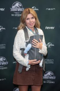 Carrie Johnson at the Jurassic World: The Experience launch.