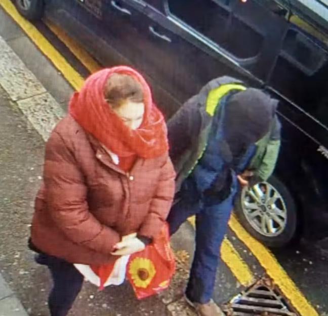 Surveillance image of Constance Marten and Mark Gordon.
