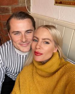 Actor Max Bowden with his girlfriend Roisin Buckle