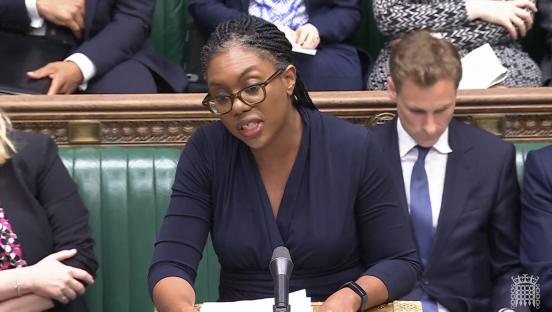 Kemi Badenoch speaking in the House of Commons.