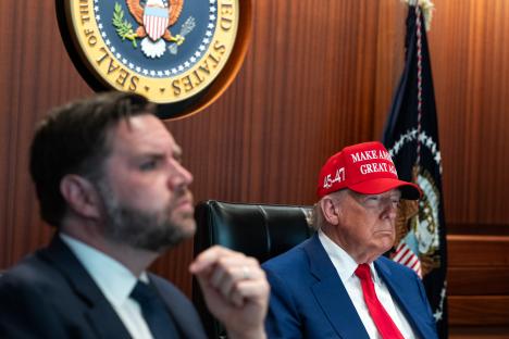 Donald Trump and JD Vance in the Situation Room.