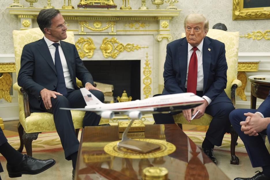 President Trump and NATO Secretary General Mark Rutte meeting in the Oval Office.