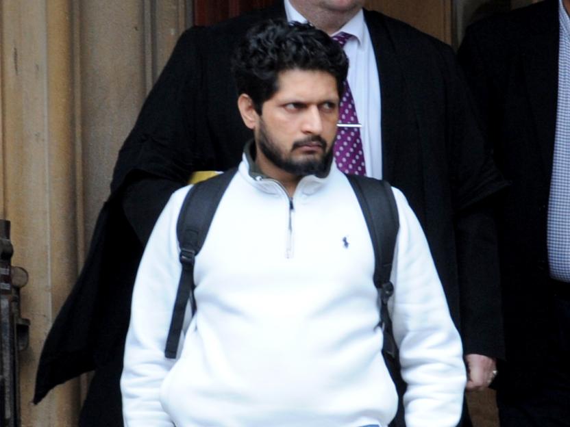 Rohit Choudhary, found guilty of sexual assault, leaving court.