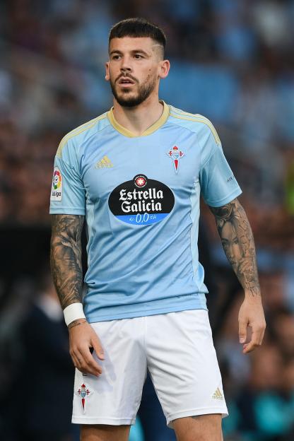 Carles Perez of RC Celta in action.