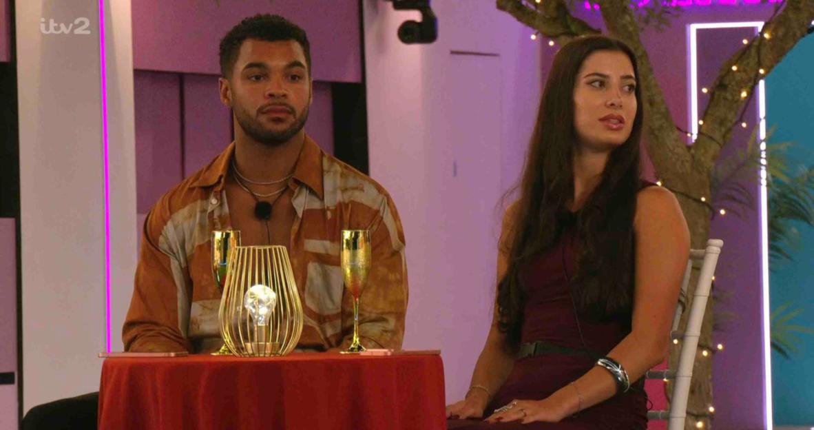 Love Island couple on a date.
