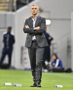 Hernan Crespo, Al Ain FC head coach, at a soccer match.