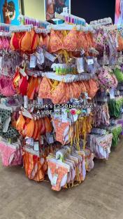 Primark's £2.50 bikinis on display.
