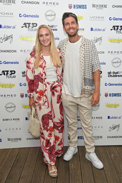 Louise Jacobi and Cameron Norrie at a fundraiser.