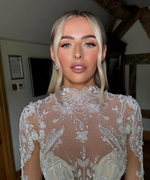 Chloe Kelly on her wedding day by her hairdresser Michael Gray