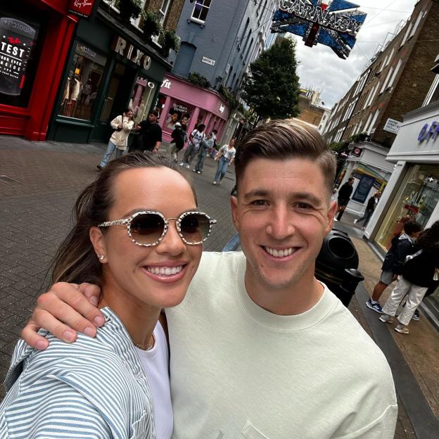 Desirae Krawczyk and Andrew Harris in Carnaby Street.