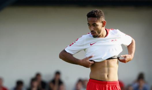 GRIMMA, GERMANY - JULY 20: Matheus Cunha of Leipzig during the Pre Season Friendly Match between FC Grimma and RB Leipzig at Stadium of friendship on July 20, 2018 in Grimma, Germany. (Photo by Karina Hessland-Wissel/Bongarts/Getty Images)