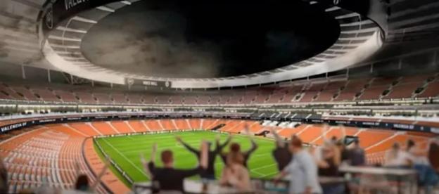 Illustration of Valencia's proposed 80,000-seater Nou Mestalla stadium.