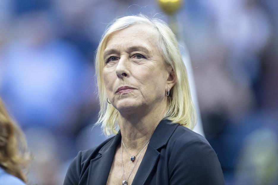 Martina Navratilova at the US Open Tennis Championship.