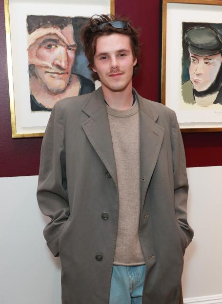 Cruz Beckham at a private view of the