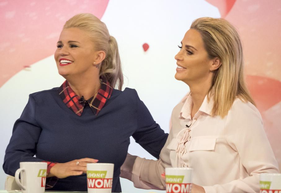 Kerry Katona and Katie Price on the set of 