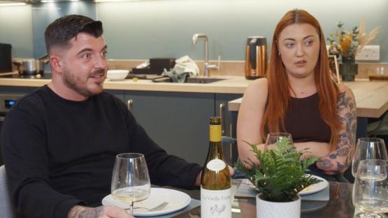 Jay Howard and Luke from Married at First Sight sharing a meal.