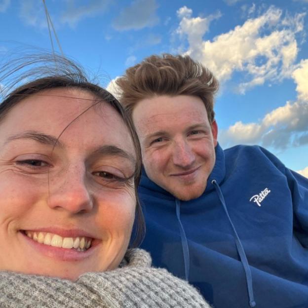 England Footballer Lotte Wubben-Moy and partner Tao Geoghegan Hart