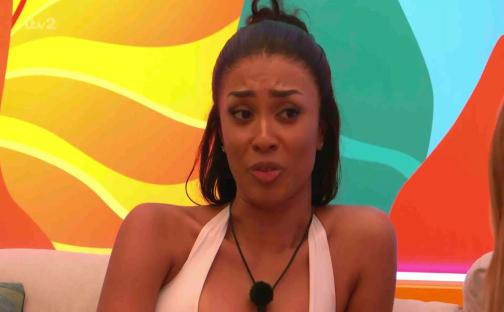 Screenshot of a woman on ITV2's Love Island.