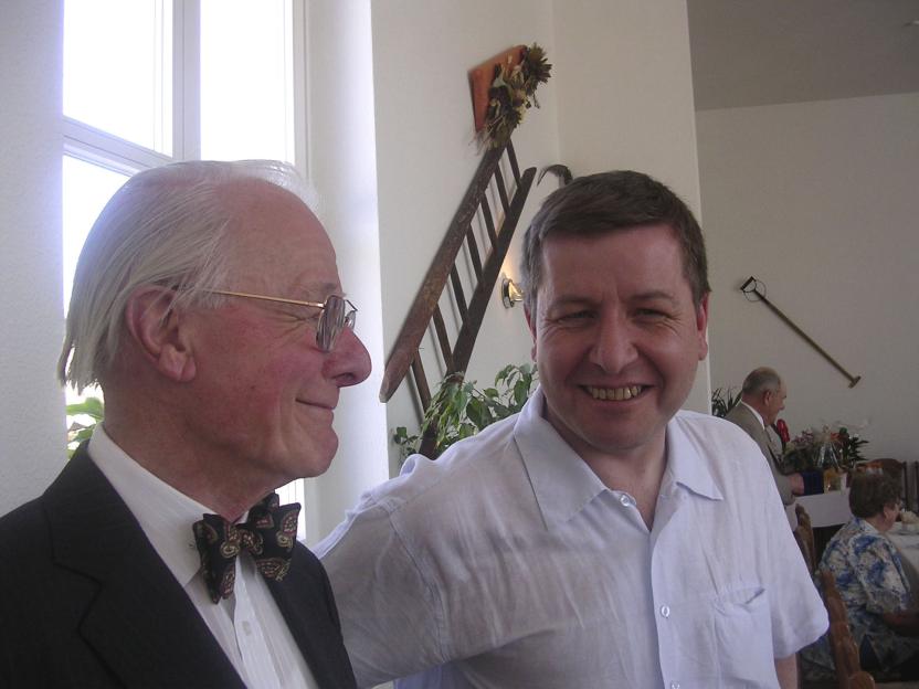 Julian Hendy with his father, Philip.