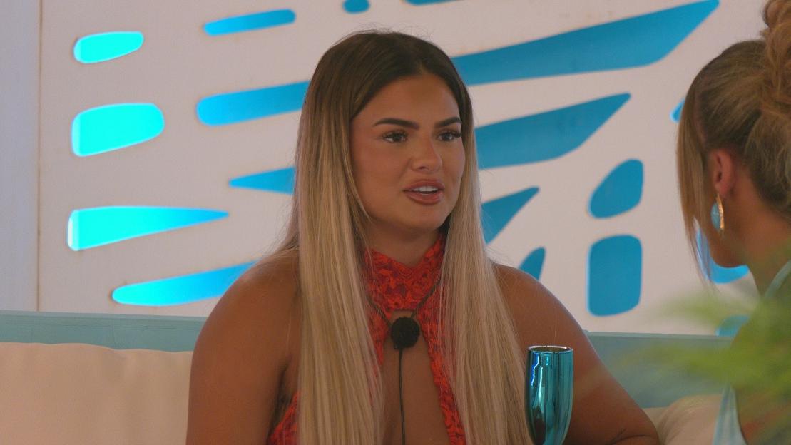Toni and Harrison from Love Island discussing their relationship.