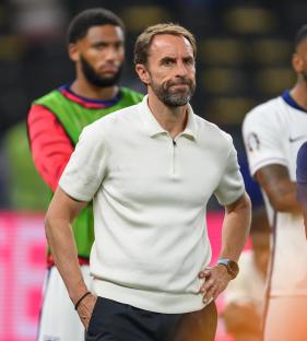 Gareth Southgate looking dejected after England lost the EURO 2024 final.