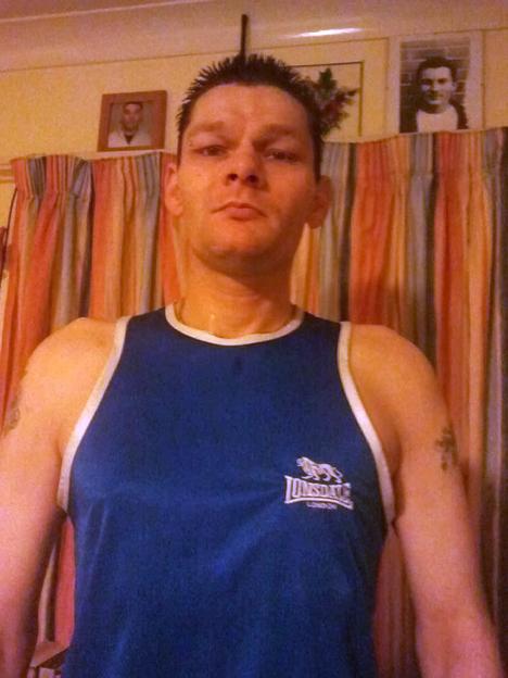 Tony Smith, wearing a Lonsdale tank top.
