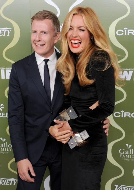 Cat Deeley and Patrick Kielty at an event.