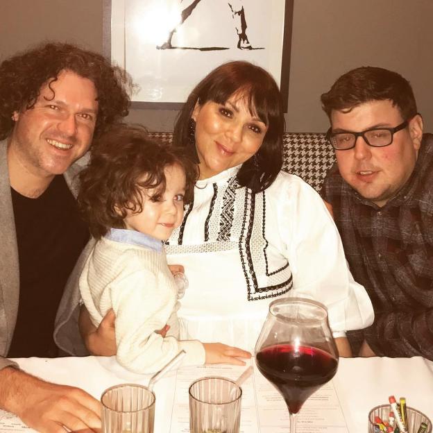 Photo of Martine McCutcheon with family.