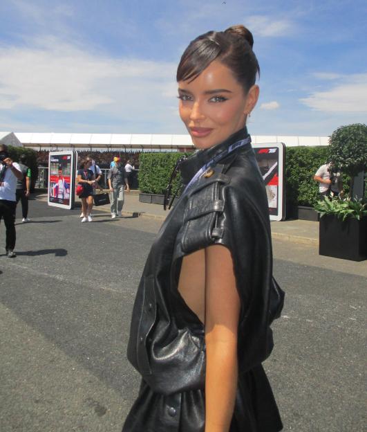 Maura Higgins at Silverstone Racecourse.