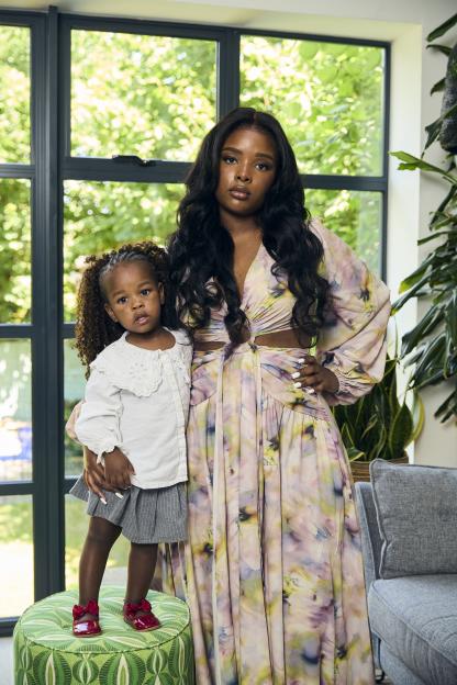 Portrait of a mother and daughter.