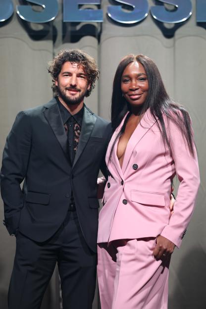 Venus Williams and Andrea Preti at a fashion event.
