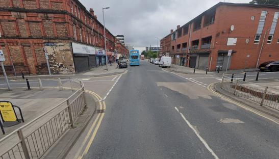 Street view of Stanley Rd and Wadham Rd intersection in Bootle.