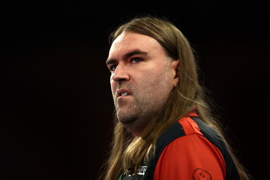 Ryan Searle of England at the World Darts Championship.